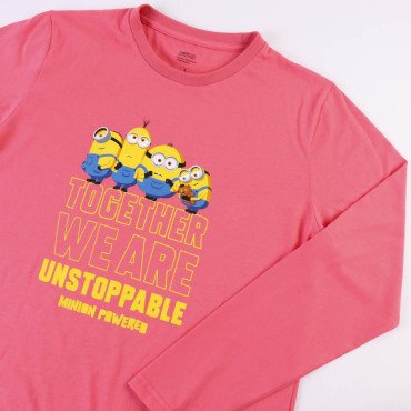 Conjunto de pijama Minions cor-de-rosa Somos imparáveis