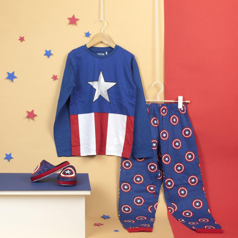 VINGADORES CAPITÃO PIJAMA LONGO DA AMÉRICA