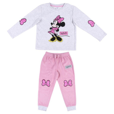 PIJAMA LARGO VELOUR COTTON MINNIE