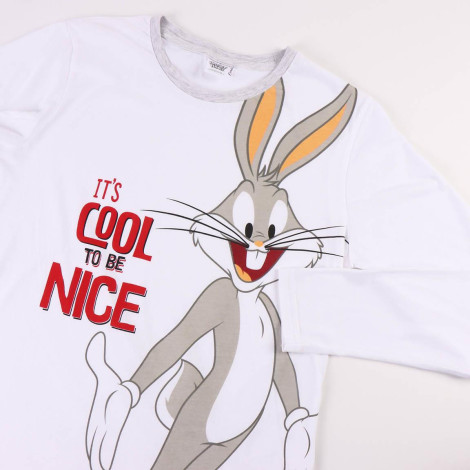 Pijama comprido Bugs Bunny Personagens dos Looney Tunes