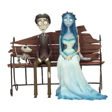 Figura Emily e Victor A Noiva Cadáver Tim Burton