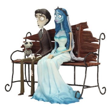 Figura Emily e Victor A Noiva Cadáver Tim Burton