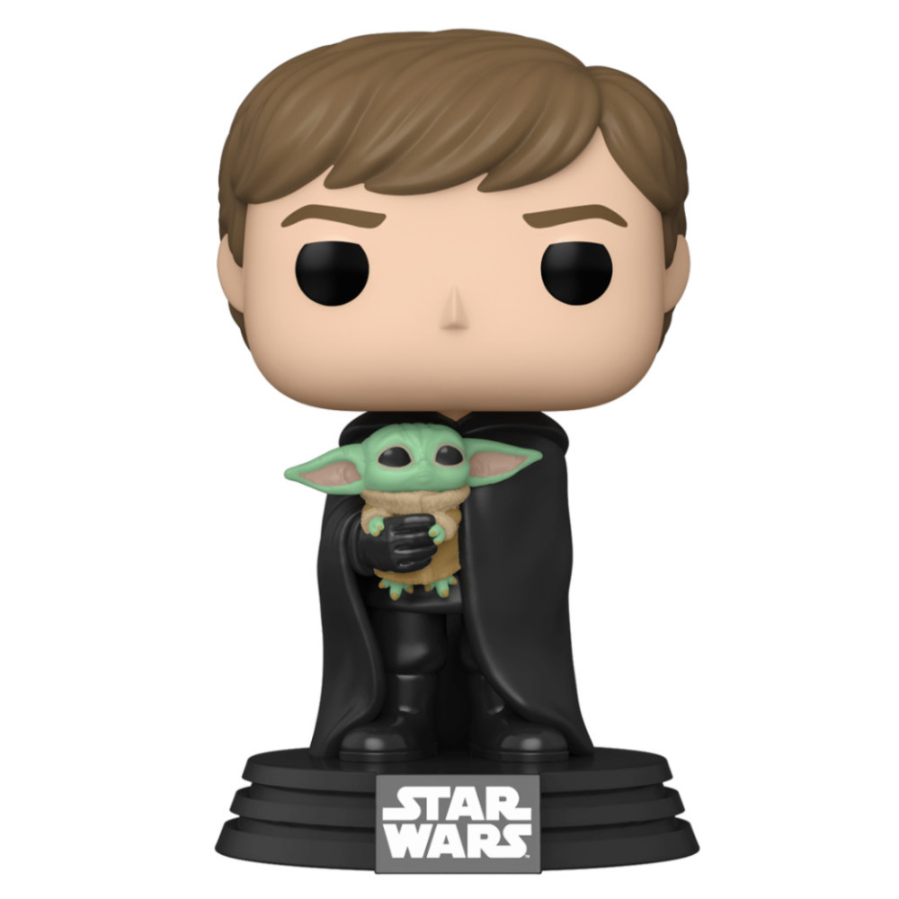 Funko Pop! Luke Skywalker com Baby Yoda, o Mandaloriano