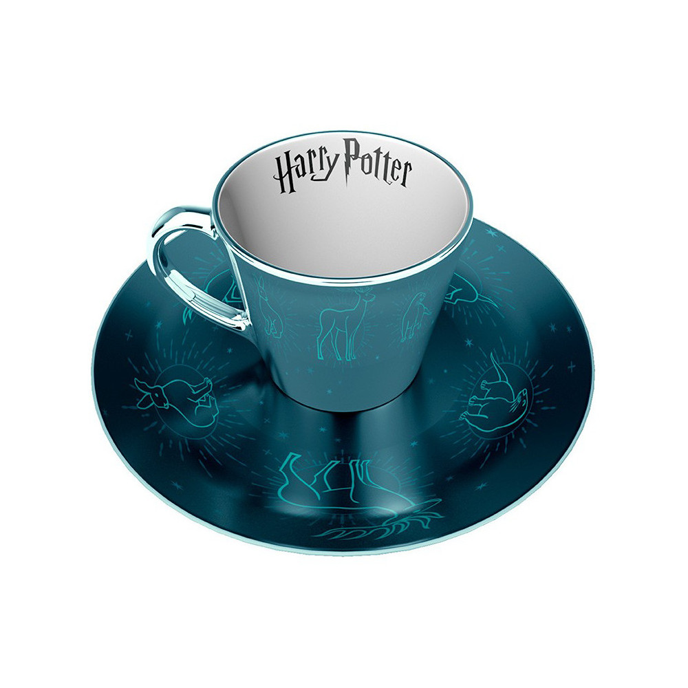 Set de chávena de café e pires Harry Potter Patronus