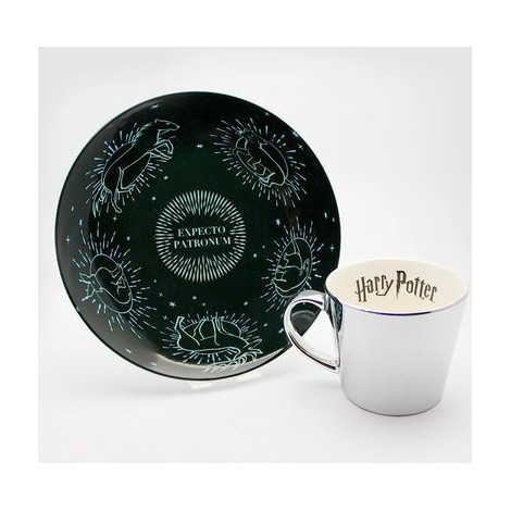 Set de chávena de café e pires Harry Potter Patronus