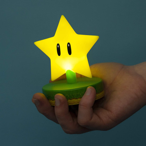 Super Mario Star 3D Mini Lâmpada 10 cm