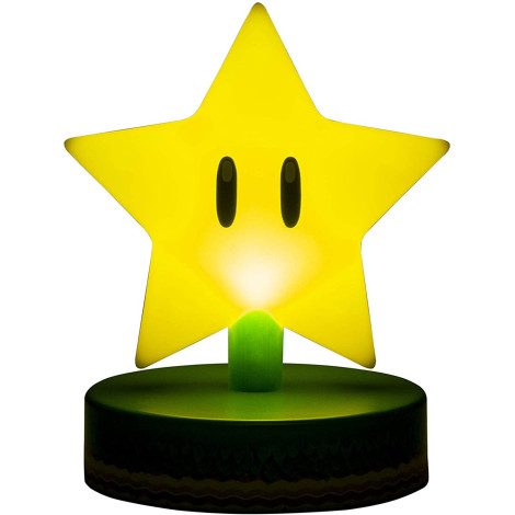 Super Mario Star 3D Mini Lâmpada 10 cm