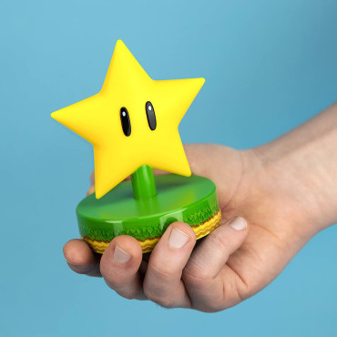 Super Mario Star 3D Mini Lâmpada 10 cm