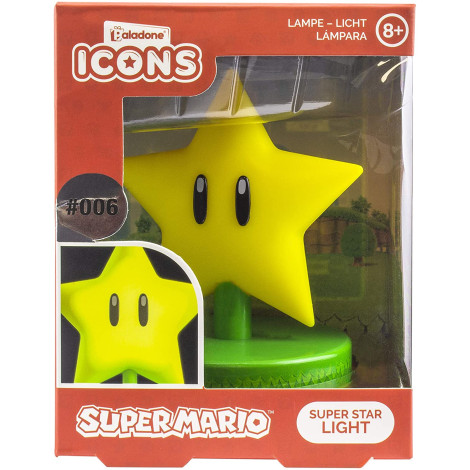 Super Mario Star 3D Mini Lâmpada 10 cm