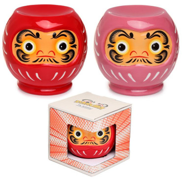 Queimador de óleo em cerâmica Daruma Boneca Daruma japonesa