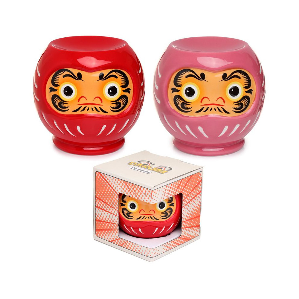 Queimador de óleo em cerâmica Daruma Boneca Daruma japonesa