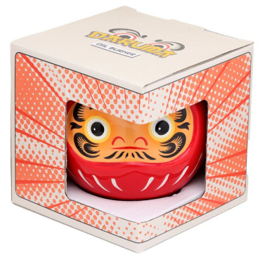 Queimador de óleo em cerâmica Daruma Boneca Daruma japonesa