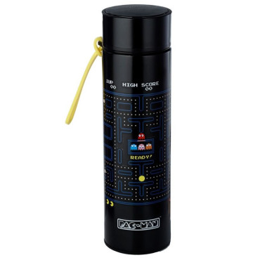 Botella Termo Pac-Man con termómetro