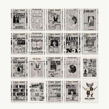 Set de postales El Profeta Harry Potter Minalima