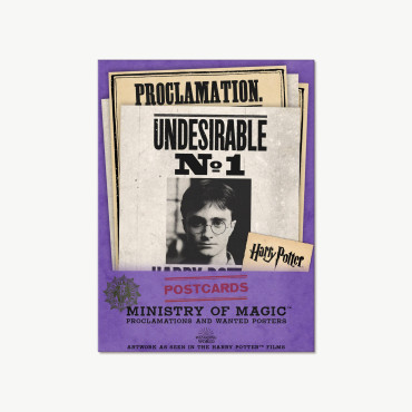 Set de postales proclamaciones y se busca Harry Potter Minalima