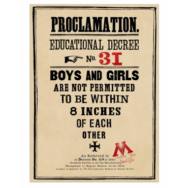 Cartaz da Proclamação n.º 31 de Harry Potter