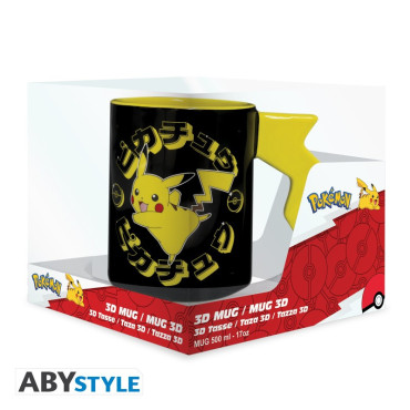 Caneca Pokemon Pikachu Lightning 3D