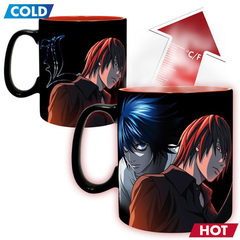 Caneca Grande Termica Death Note Kira e Ryuk