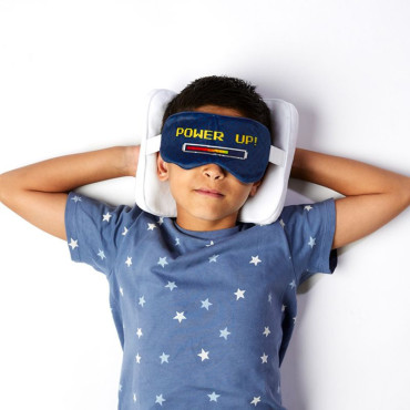 Relaxeazzz Almofada de viagem Game Over com máscara de dormir