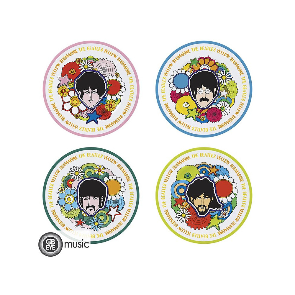 Conjunto de 4 pratos The Beatles