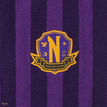 Wednesday Purple Nevermore Academy Cachecol 190 cm