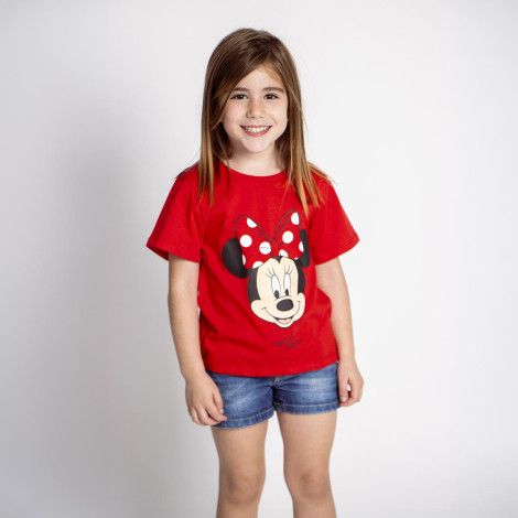 T-SHIRT CURTA DA MINNIE EM MALHA SIMPLES