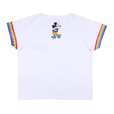 T-shirt de manga curta para rapariga Disney Pride Branco