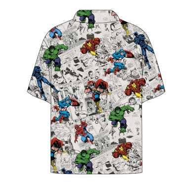 Camisa havaiana Marvel 4 a 12 anos