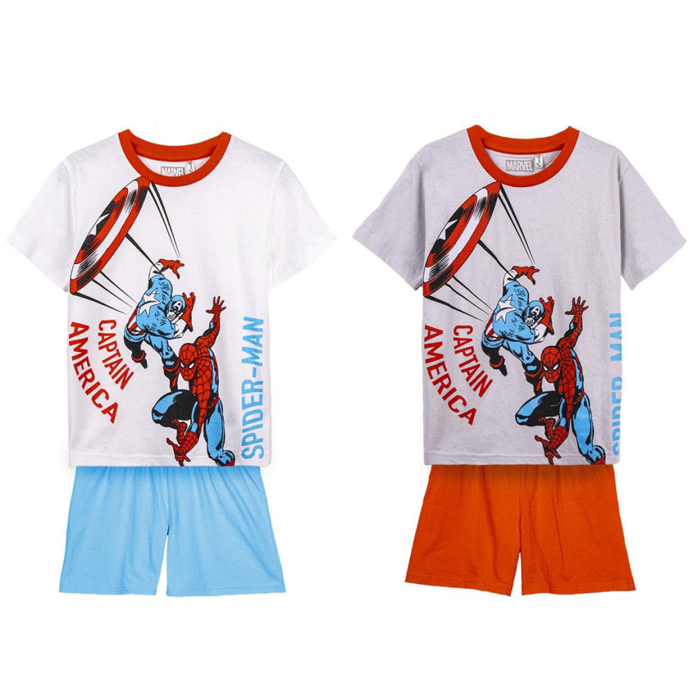 Pijama curto Avengers Marvel para crianças