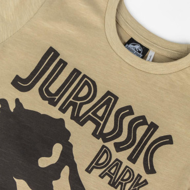 T-SHIRT CURTA JURASSIC PARK EM CAMISOLA SIMPLES