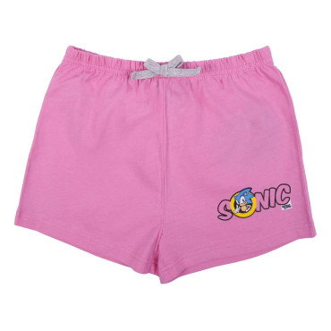 Calções de pijama sónico rosa