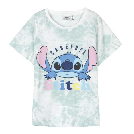 T-shirt curta para criança em tecido de Stitch