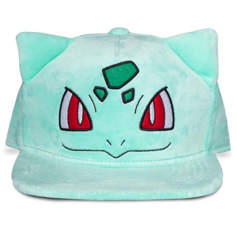 Chapéu de pelúcia Pokémon Snapback Bulbasaur