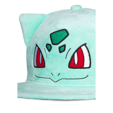 Chapéu de pelúcia Pokémon Snapback Bulbasaur