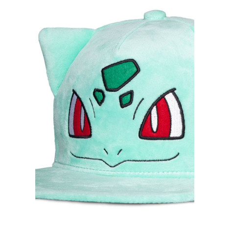 Chapéu de pelúcia Pokémon Snapback Bulbasaur