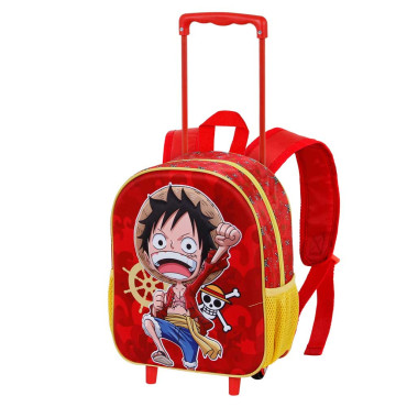 Mochila com rodas para crianças One Piece Luffy 