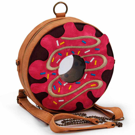 Mochila-saco Oh My Pop Donut cor-de-rosa