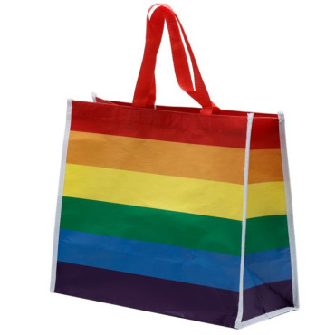 Saco de compras com bandeira arco-íris