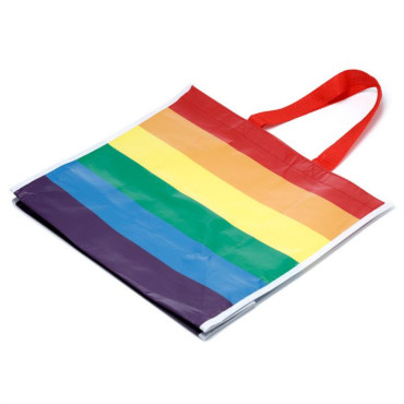 Saco de compras com bandeira arco-íris