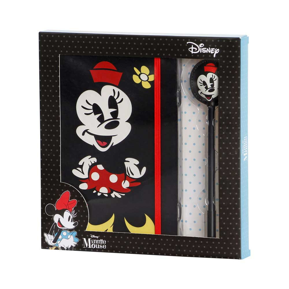 Agenda com caneta Minnie Mouse Preto