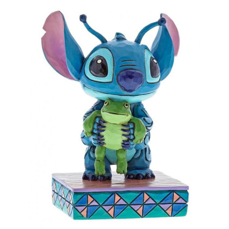 Figura Jim Shore do Stitch da Disney com sapo