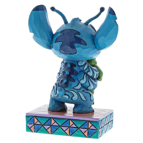 Figura Jim Shore do Stitch da Disney com sapo