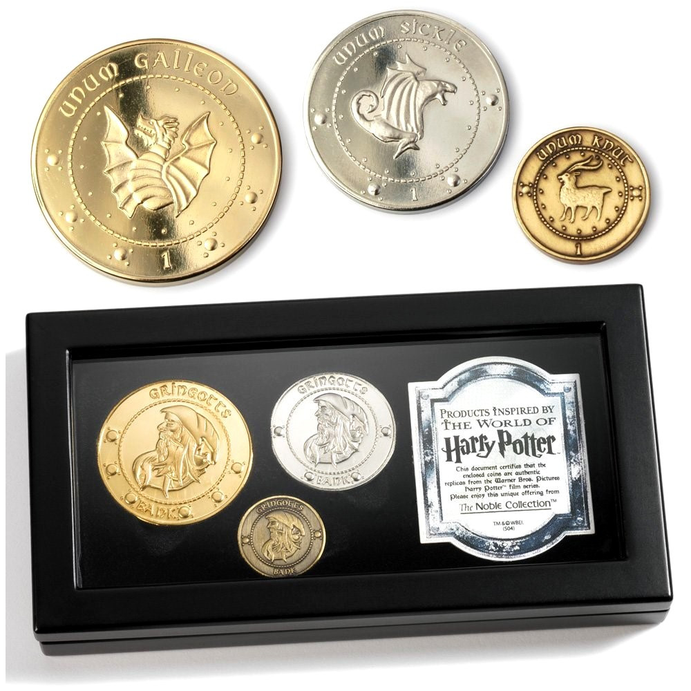 Réplica das Moedas de Gringotts Harry Potter A Coleção Nobre