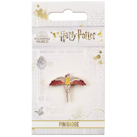 Alfinetes Fawkes Harry Potter banhados a ouro rosa