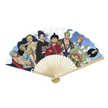 Chapéu de palha com tripulação de leque One Piece