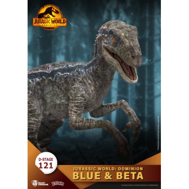 Figuras azuis e beta D-Stage Jurassic World Dominion