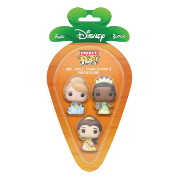 Conjunto de 3 figuras Disney Princess Pocket Pop!