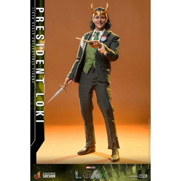 Figura 1:6 Presidente Loki Hot Toys Marvel 31 cm