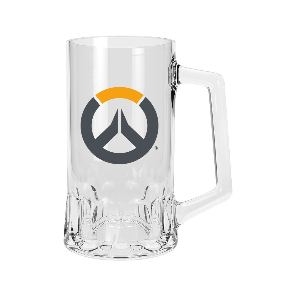 Caneca de cerveja com logótipo de Overwatch