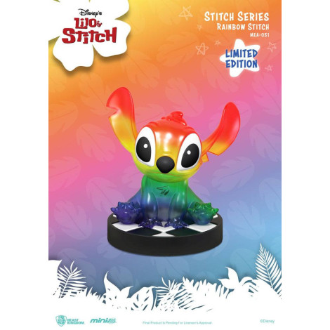 Stitch Figura Rainbow Mini Egg Attack 8 cm Edição limitada